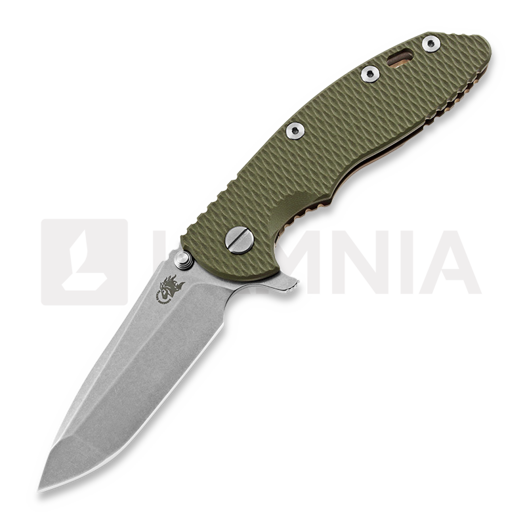 Hinderer XM-18 3.5 Tri-Way Spanto foldekniv, sw bronze, grønn