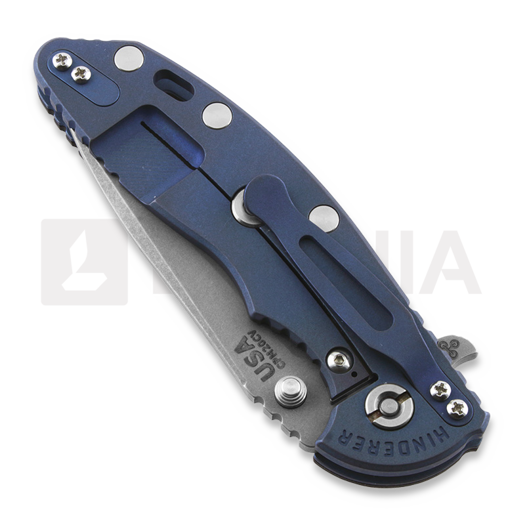 Hinderer XM-18 3.5 Tri-Way Spearpoint sulankstomas peilis, battle blue, juoda
