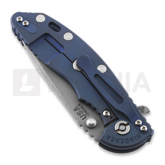 Coltello pieghevole Hinderer XM-18 3.5 Tri-Way Spearpoint, battle blue, nero