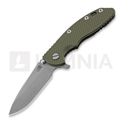 Nóż składany Hinderer XM-18 3.5 Tri-Way Spearpoint, battle bronze, oliwkowa