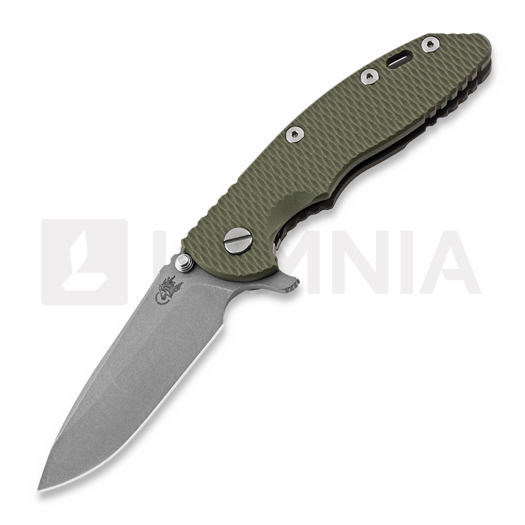 Hinderer XM-18 3.5 Tri-Way Spearpoint összecsukható kés, battle bronze, zöld