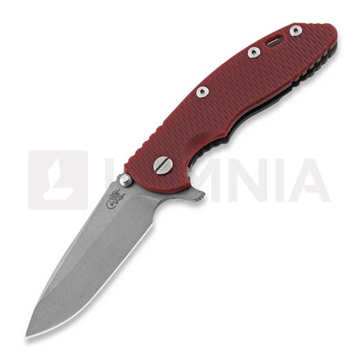 Nóż składany Hinderer XM-18 3.5 Tri-Way Spearpoint, battle bronze, czerwona