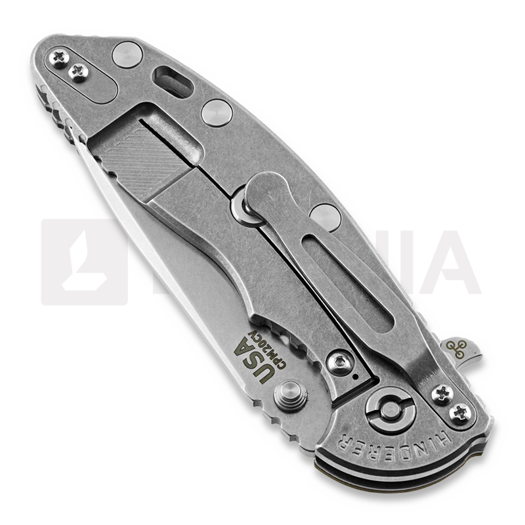 Hinderer XM-18 3.5 Tri-Way Spearpoint sulankstomas peilis, stonewash, žalia