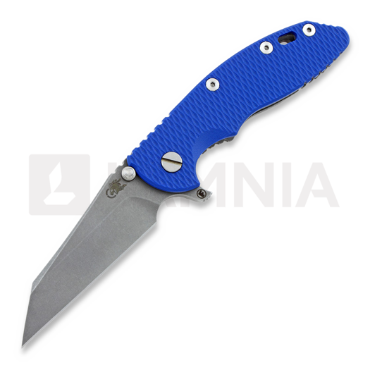 Hinderer XM-18 3,5" Wharncliffe Fatty folding knife, blue