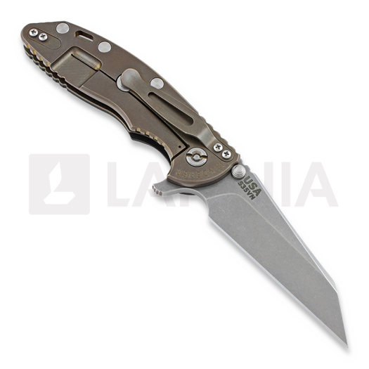 Hinderer XM-18 3,5" Wharncliffe Fatty sulankstomas peilis, Bronze Ti/Black G-10