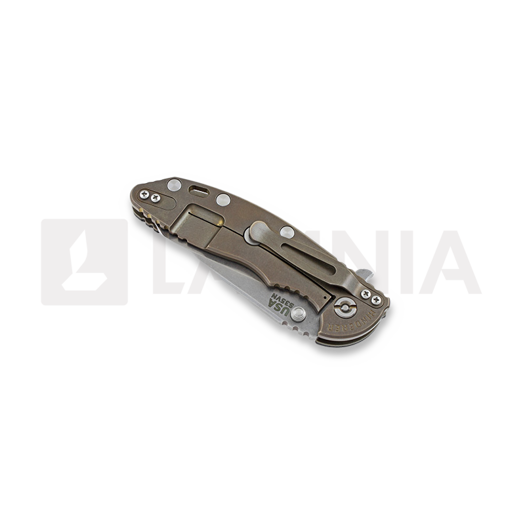 Hinderer XM-18 3,5" Wharncliffe Fatty sulankstomas peilis, Bronze Ti/Black G-10