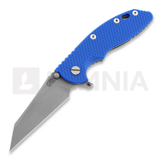 Nóż składany Hinderer XM-18 3,5" Wharncliffe Fatty, Bronze Ti, niebieska