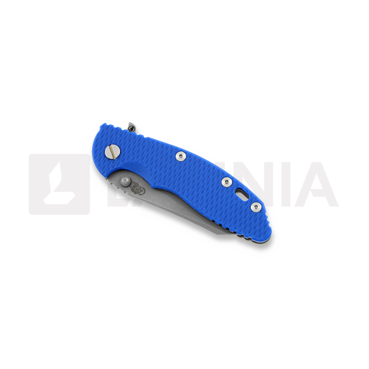 Coltello pieghevole Hinderer XM-18 3,5" Wharncliffe Fatty, Bronze Ti, blu