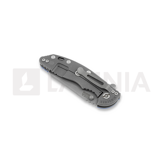 Coltello pieghevole Hinderer XM-18 3,5" Wharncliffe Fatty, Bronze Ti, blu