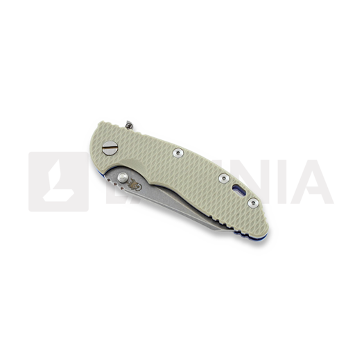 Hinderer XM-18 3,5" Wharncliffe Fatty sulankstomas peilis, sand/Ti blue