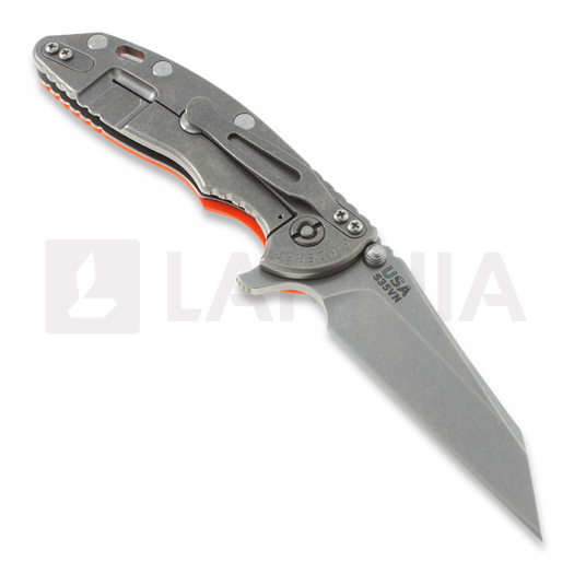 Hinderer XM-18 3,5" Wharncliffe Gen IV sulankstomas peilis, oranžinėnge