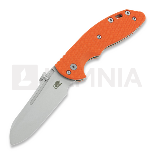 Hinderer XM-18 Slippy Sheepsfoot Taschenmesser, stonewash, orange