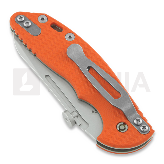 Hinderer XM-18 Slippy Sheepsfoot sulankstomas peilis, stonewash, oranžinėnge