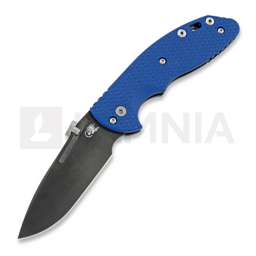 Складной нож Hinderer XM-18 Slippy Slicer, stonewash DLC, синий