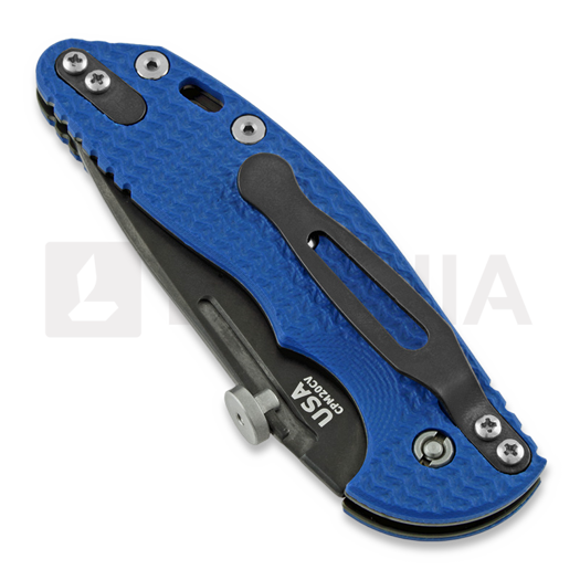 Hinderer XM-18 Slippy Slicer 折叠刀, stonewash DLC, 藍色