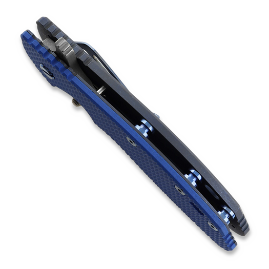 Hinderer XM-24 4.0 S45VN Slicer Hollow Tri-Way Battle Blue sulankstomas peilis, Blue G10