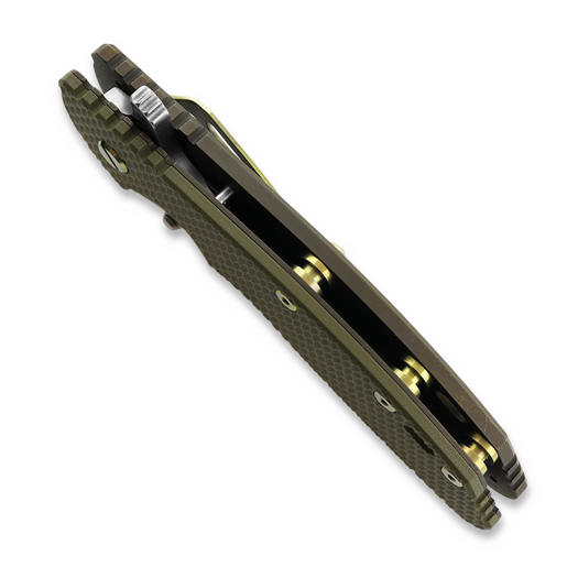 Hinderer XM-24 4.0 S45VN Slicer Hollow Tri-Way Battle Bronze kääntöveitsi, OD Green G10