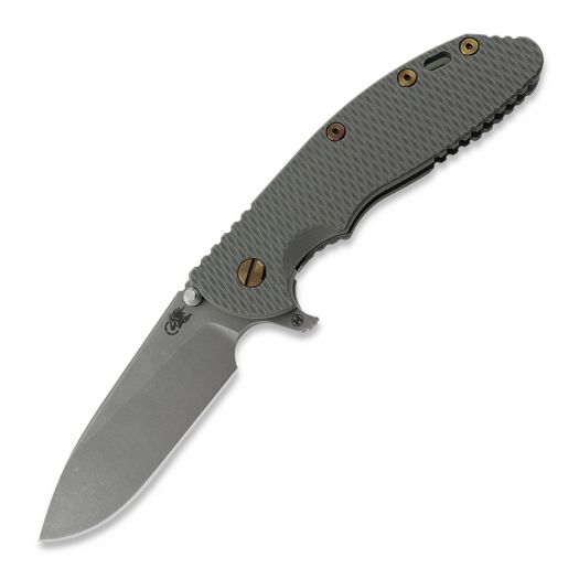 Hinderer XM-24 4.0 S45VN Slicer Hollow Tri-Way Battle Light Blue fällkniv, Grey G10