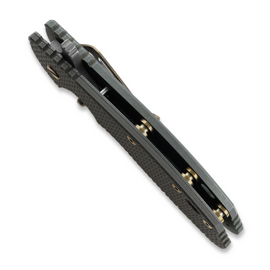 Hinderer XM-24 4.0 S45VN Slicer Hollow Tri-Way Battle Light Blue folding knife, Grey G10