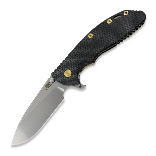 Hinderer XM-24 4.0 S45VN Slicer Hollow Tri-Way Double Anodized 접이식 나이프, Black Micarta