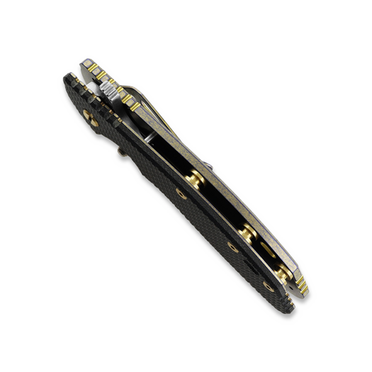 Coltello pieghevole Hinderer XM-24 4.0 S45VN Slicer Hollow Tri-Way Double Anodized, Black Micarta