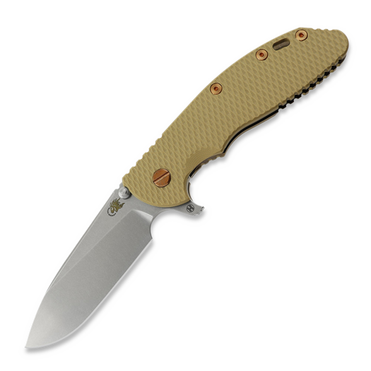Hinderer XM-24 4.0 S45VN Slicer Hollow Tri-Way Stonewash Bronze 접이식 나이프, Coyote G10