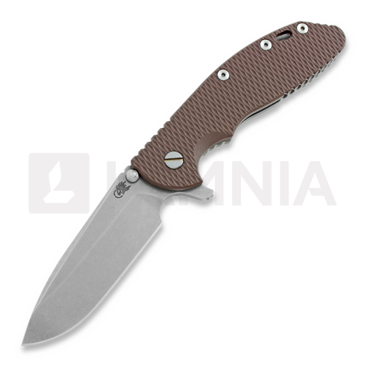 Hinderer XM-24 4.0 Spear Point 折叠刀, stonewashed, brown