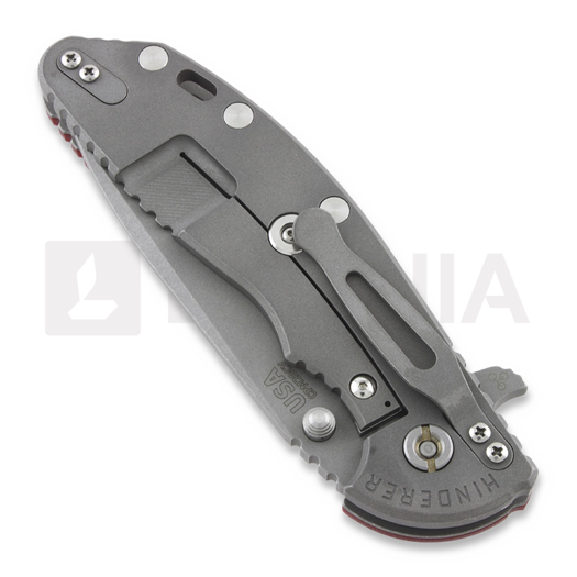 Hinderer XM-24 4.0 Tri-Way Spanto sulankstomas peilis, working finish, raudona