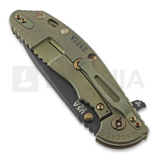 Coltello pieghevole Hinderer XM-24 4.0 Tri-Way Spearpoint vintage, textu walnut