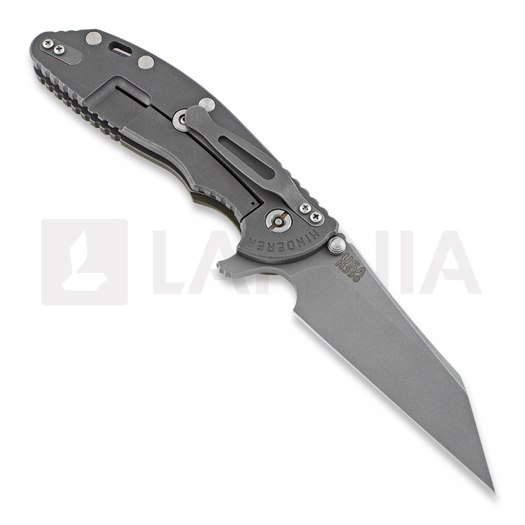 Coltello pieghevole Hinderer XM-24 4" Wharncliffe, working finish TI, verde