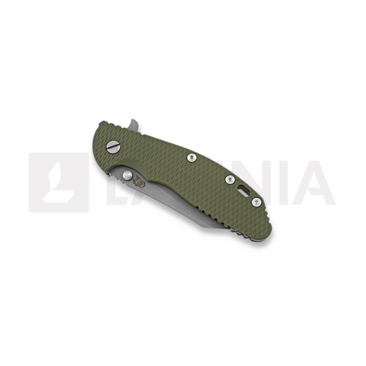 Hinderer XM-24 4" Wharncliffe sulankstomas peilis, working finish TI, žalia