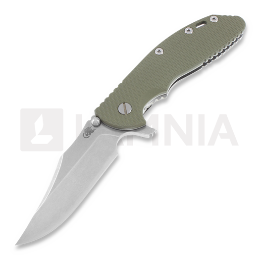 Nóż składany Hinderer XM-24 Bowie, working finish, oliwkowa