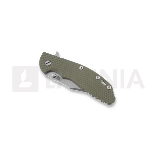 Hinderer XM-24 Bowie sulankstomas peilis, working finish, žalia