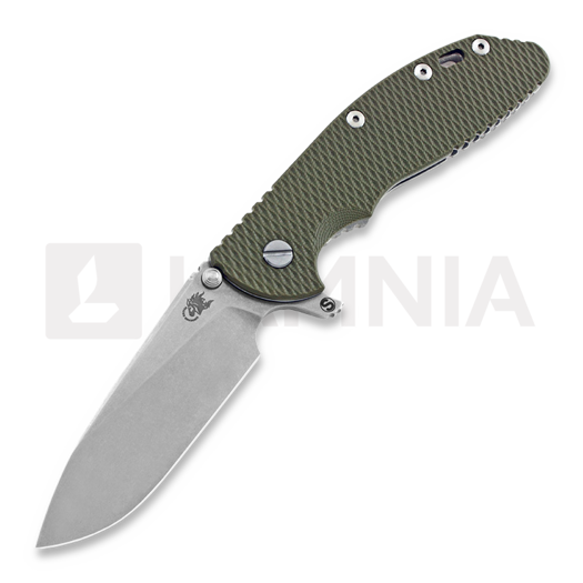 Nóż składany Hinderer XM-24 Skinny Slicer, stonewash, od green