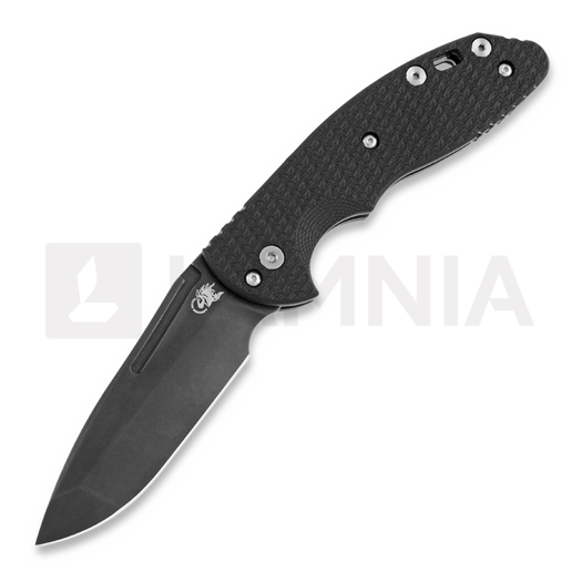 Hinderer XM Slippy Spanto 접이식 나이프, stonewashed DLC, 검정
