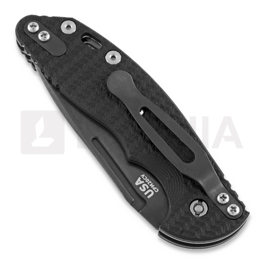 Coltello pieghevole Hinderer XM Slippy Spanto, stonewashed DLC, nero