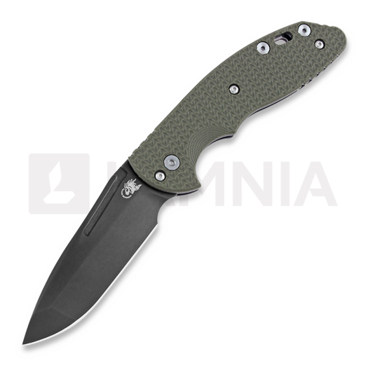 Hinderer XM Slippy Spanto kääntöveitsi, stonewashed DLC, oliivinvihreä