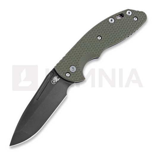 Hinderer XM Slippy Spanto fällkniv, stonewashed DLC, olivgrön