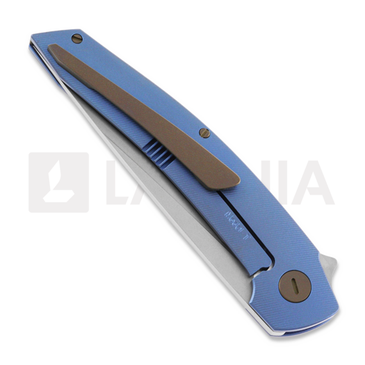 Hog House Knives Model-T Gen2 blue folding knife