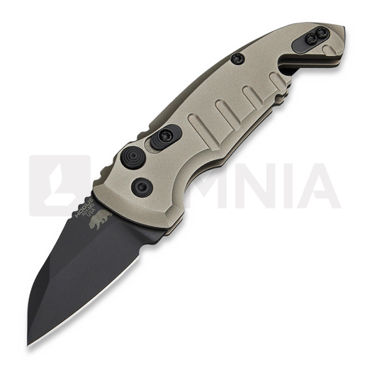 Hogue Auto A01 Microswitch Button folding knife, Dark Earth