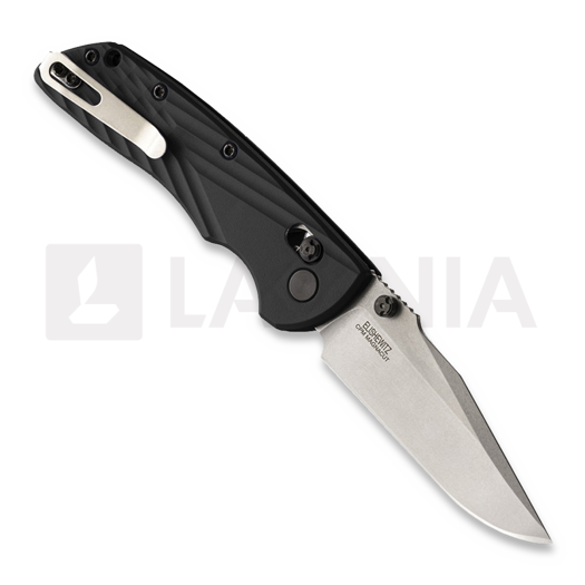 Hogue Deka ABLE lock sulankstomas peilis, clip point, juoda