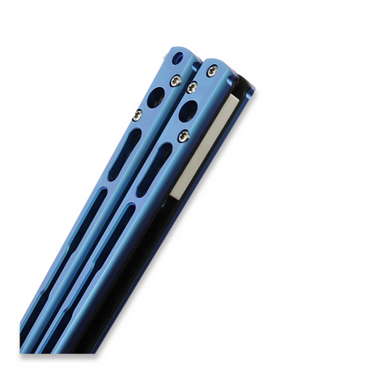 Hom Design Chimera V2 butterfly knife, Aqua Anodized Ti, CF/Ivory G-10