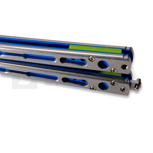 Hom Design Chimera V2 perhosveitsi, Stonewashed Ti/Blue & Yellow G-10