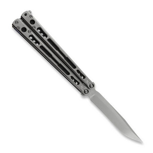 Nož motýlek Hom Design Chimera V2, Stonewashed Ti/CF/Blue G-10