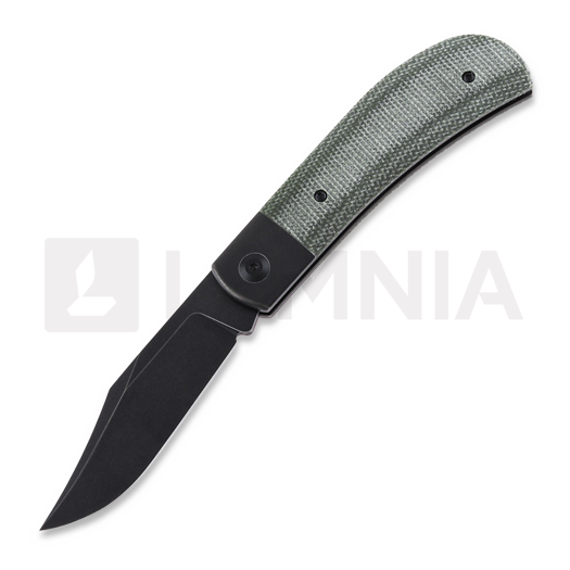 HSK Machineworks Lenny's Clip 접이식 나이프, green od micarta