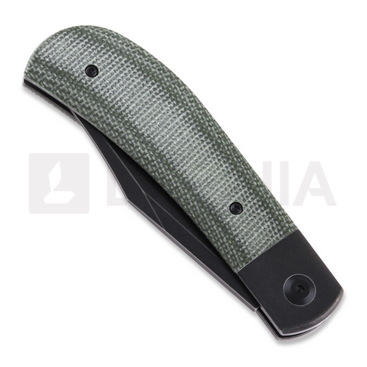 HSK Machineworks Lenny's Clip sulankstomas peilis, green od micarta
