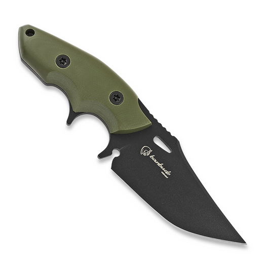Hydra Knives Alano Black Finish, Green G-10