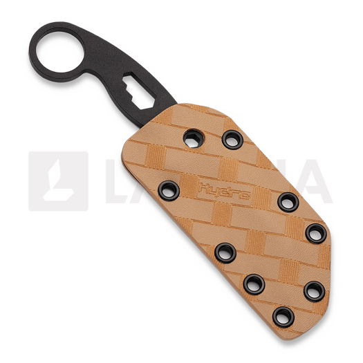 Hydra Knives Buzzard Black Vulture Version veitsi, brown sheath