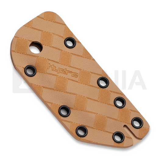 Couteau Hydra Knives Buzzard Black Vulture Version, brown sheath
