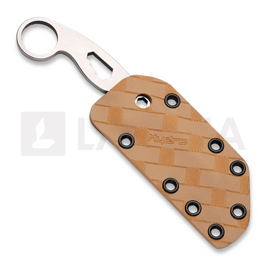 Hydra Knives Buzzard White Hawk Version ナイフ, brown sheath
